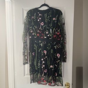 Black Floral Lace Dress